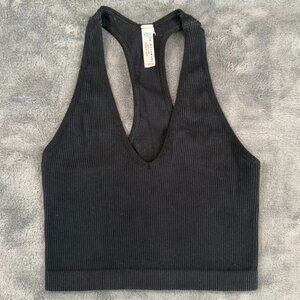 Free People Movement Free Throw Crop Tank, Black XS